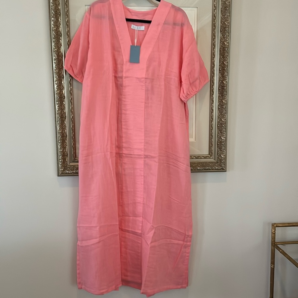LAKE Gauze Caftan coral size XXL - Picture 1 of 1
